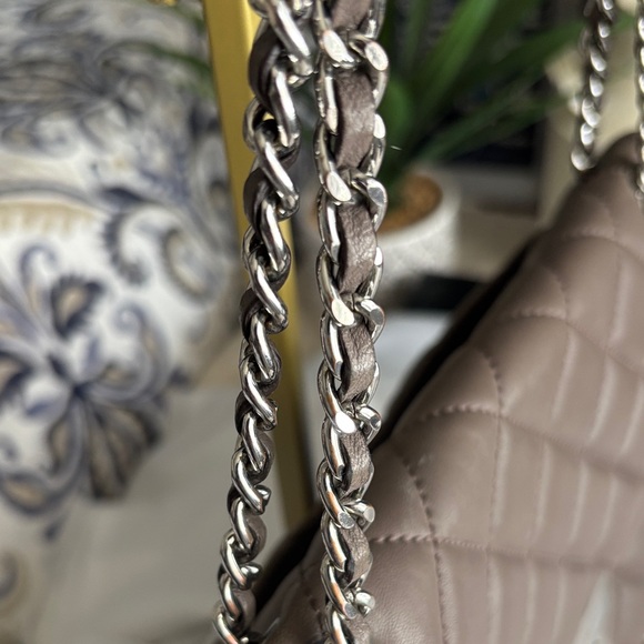 Michael Kors Quilted Chain-Strap Shoulder Bag in Taupe Brown - Picture 17 of 17